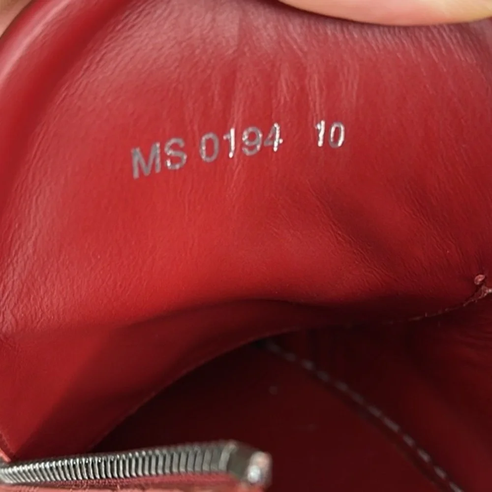 💥Louis Vuitton - Challenge Zip Up Damier Sneakers Red Leather - 10LV - DK532 - Picture 4 of 17